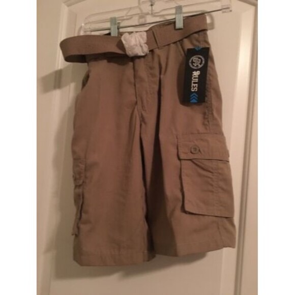 Street Rules Boys Cargo Shorts Khaki Brown Choose Your Size - Picture 1 of 8